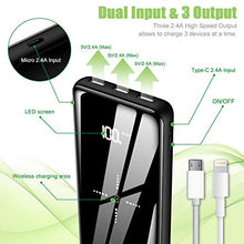 Load image into Gallery viewer, Wireless Portable Charger Power Bank 25000mAh - High Capacity with LCD Digital Display,3 USB Output &amp; Dual Input External Battery Pack Compatible with Smart Phones,Android Phone,Tablet and More
