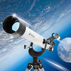 Telescopes for Adults, Telescope for Beginners and Kids - 700mm Focal Length Refractor & Travel Scope to Observe Moon and Planet with 10mm Eyepiece Smartphone Mount and Tripod
