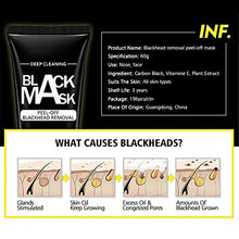 Load image into Gallery viewer, Blackhead Remover Mask Strips Peal off Black Mask Charcoal Mask for blackheads Bamboo Activated Charcoal Deep Cleansing,Pore Shrinking Facial Mask for Face and Nose
