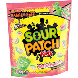 SOUR PATCH KIDS Watermelon Soft & Chewy Candy, Family Size, 1.8 lb Bag