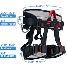 Load image into Gallery viewer, HandAcc Climbing belts, Thicken Professional Half Body Safety Belt for Rock Climbing, Fire Rescue, Expanding Training and Outdoor Adventure Activities
