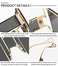 Load image into Gallery viewer, Fashion Flat top Rihanna Sunglasses Ladies Anti-blue Light Sunglasses Retro Square Sunglasses Design Rivet Sunglasses Clear Lens
