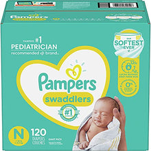 Load image into Gallery viewer, Diapers Newborn/Size 0 (&lt; 10 lb), 120 Count - Pampers Swaddlers Disposable Baby Diapers, Giant Pack (Packaging May Vary)
