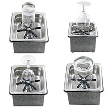 Load image into Gallery viewer, YBB Steaming Pitcher Rinser, Glass Cleaning Rinser for Bar Cafe Pan Dimensions Rinser with Base (7.1&quot; x 6.7&quot; x 4.7&quot;)
