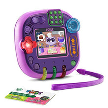 Load image into Gallery viewer, LeapFrog Rockit Twist Handheld Learning Game System, Purple and 2-Game Pack: Cookie&#39;s Sweet Treats and Dinosaur Discoveries

