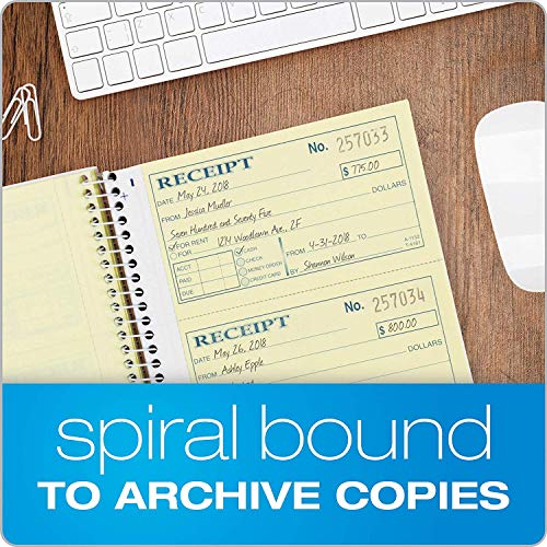 Load image into Gallery viewer, Adams Money and Rent Receipt Book, 2-Part Carbonless, 5-1/4" x 11", Spiral Bound, 200 Sets per Book, 4 Receipts per Page, Sold as 5 Pack, 1000 Sets Total (SC1152)