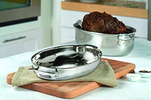 Load image into Gallery viewer, Viking 3-Ply Stainless Steel Oval Roaster with Metal Induction Lid and Rack, 8.5 Quart
