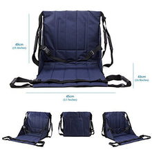 Load image into Gallery viewer, Patient Lift Stair Slide Board Transfer Emergency Evacuation Chair Wheelchair Belt Safety Full Body Medical Lifting Sling Sliding Transferring Disc Use for Seniors,Handicap (Blue - 4 Handles)
