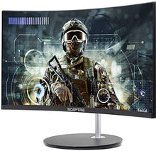 Load image into Gallery viewer, Sceptre Curved 24" 75Hz Professional LED Monitor 1080p 98% sRGB HDMI VGA Build-in Speakers, Machine Black 2021
