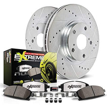 Load image into Gallery viewer, Power Stop K4583-26 Rear Z26 Carbon Fiber Brake Pads with Drilled &amp; Slotted Brake Rotors Kit
