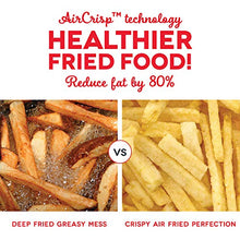 Load image into Gallery viewer, Dash DFAF455GBRD01 Deluxe Electric Air Fryer + Oven Cooker with Temperature Control, Non-stick Fry Basket, Recipe Guide + Auto Shut off Feature, 1700-Watt, 6 Quart, 6qt, Red
