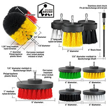 Load image into Gallery viewer, Holikme 20Piece Drill Brush Attachments Set, Scrub Pads &amp; Sponge, Buffing Pads, Power Scrubber Brush with Extend Long Attachment, Car Polishing Pad Kit
