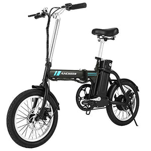 ANCHEER Folding Electric Commuter Bike, 16'' City Ebike with 8Ah Removable Lithium-Ion Battery Electric Bicycles