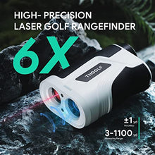 Load image into Gallery viewer, Golf Rangefinder with Slope, THGOLF 1100 Yards Rechargeable Golf Laser Rangefinder with Flag Acquisition, Pulse Vibration and Fast Focus System, 6X Magnification, ±1 Yard Accuracy
