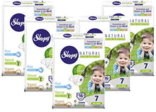 Load image into Gallery viewer, Sleepy Natural Diapers Size 7 - Organic Diapers Highly Absorbent and Hypoallergenic Bamboo Baby Diapers for Girls and Boys - Disposable Diapers 80 Count - Size 7 Diapers, Child Weight 44-66 lbs
