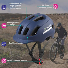 Load image into Gallery viewer, CHILEAF Adult Mountain Bike Helmet with Sports Face Scarf, Bicycle Helmet Specialized for Men Women, Cycling Helmet CE Certified Adjustable Lightweight Helmet for BMX Skateboard MTB Road Bike (Blue)

