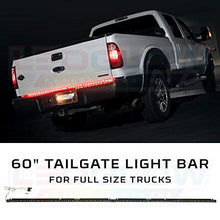 Load image into Gallery viewer, LEDGlow 60" Red Tailgate LED Light Bar for Full Size Trucks - Brake, Running, Turn Signals &amp; Hazard Lights - White Reverse Lights - Waterproof - Heavy-Duty Design - Plug &amp; Play Flat 4 Pin Connector
