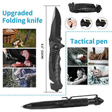 Load image into Gallery viewer, JINAGER Survival kit, Professional Emergency Survival gear 15 in 1, Upgraded Tactical Defense Tool for Hiking Camping Climbing Adventures, Emergency Tool Gift for Men Boy Car

