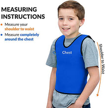 Load image into Gallery viewer, Special Supplies Sensory Compression Vest Deep Pressure Comfort for Autism, Hyperactivity, Mood Processing Disorders, Breathable, Form-Fitting, Kids and Adults (Blue, X-Small 14x24 inches)
