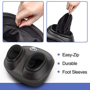 RENPHO Foot Massager with Shiatsu Tapping Heat and Compression, Deep Kneading Electric Foot Massage Machine with Memory Feature for Plantar Fasciitis Pain Relief