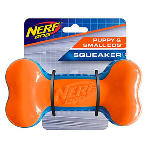 Nerf Dog 7in TPR EXO Squeak Bone - Blue/Orange