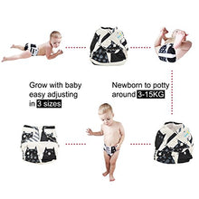 Load image into Gallery viewer, babygoal Reusable Cloth Diapers for Girls, Adjustable Washable Nappy 6pcs+ 6pcs Microfiber Inserts+One Wet Bag 6YDG08
