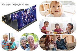 12" Mobile Phone Amplifier Screen | Phone Screen Amplifier for Movies, Videos, and Gaming | Watch Videos and Movies on Your Phone | Compatible with iPhone and Android