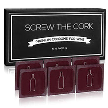 Load image into Gallery viewer, Screw The Cork, Condom Style Wine Bottle Stoppers, Air-Tight Rubber Seal for Fresh Wine, Funny Wine Gifts &amp; Novelty Gag Gift, Set of 6, Great For Bachelorette Parties, Birthdays &amp; Christmas
