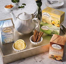 Load image into Gallery viewer, Twinings Herbal Tea Bags - 40 Individually Wrapped Tea Bags, Pure Peppermint, Camomile, Rooibos Red, Honeybush Mandarin Orange, Plus 9 More Flavors - with BYTC Honey Sticks

