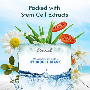 Ebanel 10-Pack Hydrogel Collagen Mask for Face, Instant Brightening Hydrating Face Mask Sheet Mask for Firming, Lifting Anti Aging Anti Wrinkle with Hyaluronic Acid, Peptide, Aloe Vera, Vitamin C & E