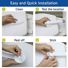 Load image into Gallery viewer, Toilet Lock Child Safety - Ideal Baby Proof Toilet Seat Lock with 3M Adhesive | Easy Installation, No Tools Needed | Fits Most Toilet Seats - White (1 Pack)
