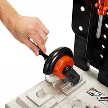 Load image into Gallery viewer, BLACK + DECKER Power Tool Workshop - Play Toy Workbench for Kids with Drill, Miter Saw and Working Flashlight - Build Your Own Tool Box – 75 Realistic Toy Tools and Accessories
