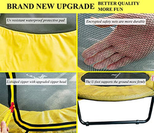 LANGXUN 60" Trampoline for Kids - 5ft Outdoor & Indoor Mini Toddler Trampoline with Net, Basketball Hoop, Birthday Gifts for Kids, Gifts for Boys & Girls, Baby Toddler Trampoline Toys, Age 1-7