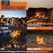 Load image into Gallery viewer, Nanoo and Bee Friendly Fire Starters with a Twist: Approx 45 Wood Fiber Wax Lighters Plus Wood Chips and Bag for Campfires, Fireplaces, BBQs, Smokers
