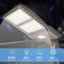 Load image into Gallery viewer, LED Parking Lot Lights 320W, DLC/UL 44800LM 5000K LED Shoebox Street Pole Lights[1000W HID/HPS Replacement] Outdoor IP65 Waterproof 110V 120V Commercial Area Road Lighting Slip Fitter
