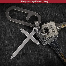 Load image into Gallery viewer, Keychain Carry Allen Wrench, 2.5mm 3mm 4mm Hex Key, Slotted Screwdriver, EDC Multi-function Tool for Photographer Every Day Carry
