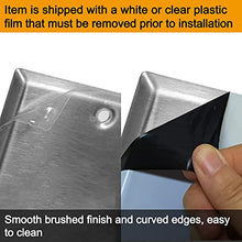 Load image into Gallery viewer, [5 Pack] BESTTEN 1-Gang Toggle Metal Wall Plate with Ｗhite or Clear Plastic Film, Anti-Corrosion Stainless Steel Light Switch Cover, Industrial Grade Stainless Steel, Standard Size, Brushed Finish
