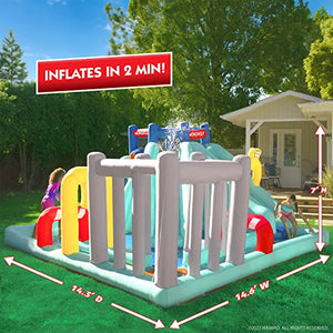 Hasbro Monopoly Splash Game – Mega Bouncer Inflatable Water Park – The Ultimate Summer Game for Kids, 2-4 players