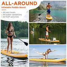 Load image into Gallery viewer, SYCEES 10’10”x30”x6”, 308lbs Capacity, All-Around Inflatable Stand Up Paddle Board - Stable, Versatile, Durable and Lightweight SUP for All Skill Levels (Orange)
