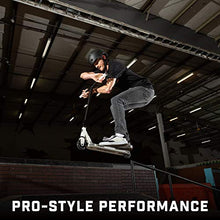 Load image into Gallery viewer, Mongoose Rise 100 Youth and Adult Freestyle Kick Scooter, High Impact 110mm Wheels, Bike-Style Grips, Lightweight Alloy Deck, White/Red
