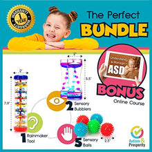 Load image into Gallery viewer, Autism &amp; Prosperity Kids Toys All-Around Sensory Stim Alternative Autistic Children Bundle, ASD Child Boy Girls Teen - Calm Rainmaker, Liquid Motion Bubbler, Spiky Balls, Stimulation Product Tool Item
