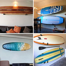 Load image into Gallery viewer, YUTIANHOME Surfboard Rack Wall Mount Storage, Felt Padding Snowboard Display Mount, Heavy Duty Aluminum Wall Racks for Shortboards/Longboards/Fish Surfboard/Funboard/SUP Board
