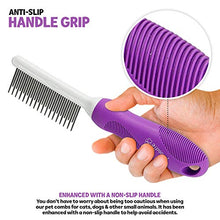 Load image into Gallery viewer, Detangling Pet Comb with Long &amp; Short Stainless Steel Teeth for Removing Matted Fur, Knots &amp; Tangles – Detangler Tool Accessories for Safe &amp; Gentle DIY Dog &amp; Cat Grooming (Grooming Comb)
