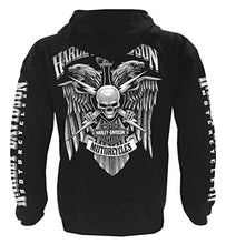 Load image into Gallery viewer, Harley-Davidson Men's Lightning Crest Full-Zippered Sweatshirt, Black (XL)
