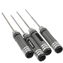 Load image into Gallery viewer, OFNMY 4pcs Hex Screw Driver Tools Kit Set 1.5mm 2.0mm 2.5mm 3.0mm Metric RC Helicopter Screw driver
