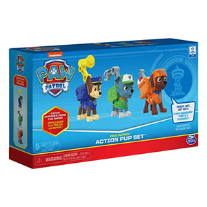 Paw Patrol, Action Pack Pups Chase, Rocky and Zuma 3-Pack of Collectible Figures with Sounds and Phrases