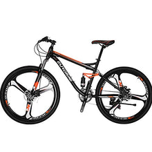Load image into Gallery viewer, Full Suspension Mountain Bike 21 Speed Bicycle 27.5 inches Mens MTB Disc Brakes Orange (3 Spoke mag Wheels)
