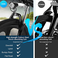 Load image into Gallery viewer, ANCHEER Electric Bike Folding Electric Mountain Bike with 26" Magnesium Alloy 6 Spokes Integrated Wheel, Premium Full Suspension and 21 Speed Gears
