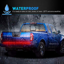 Load image into Gallery viewer, OPL5 Triple Tailgate Light Bar 48 inch Waterproof Plug-and-Play Aluminum Frame No Drill Install Amber Turn Signal, Red Brake/Running, White Reverse Lights for Pickup Truck(48" Yellow Turn Signals)
