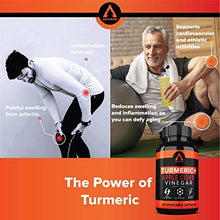 Load image into Gallery viewer, Turmeric Curcumin Capsules Bioperine 1650mg Supplements with Apple Cider Vinegar Black Pepper Ginger Extract, Tumeric Organic Powder Pills, Premium Joint &amp; Healthy Inflammatory Support (2-Pack)
